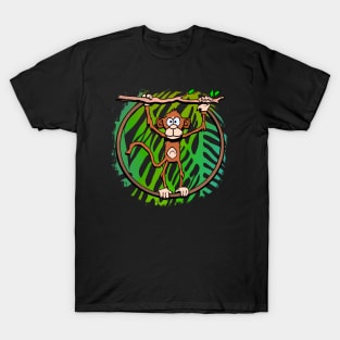 Hang in there, brave, like a monkey. T-Shirt